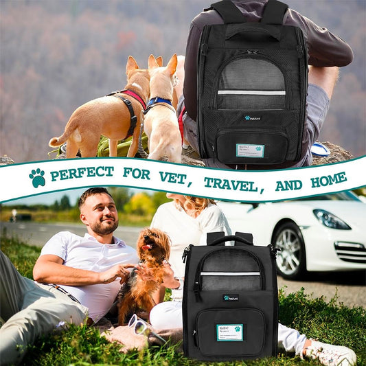 PetAmi Dog Backpack Carrier – Airline Approved, Ventilated Pet Backpack for Hiking & Travel, Fits Up to 18lbs