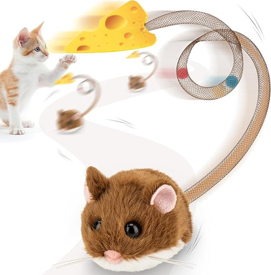 Migipaws MigiMouse Interactive 360° Rolling Cat Toy – Brown