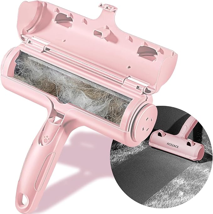 ACE2ACE Pet Hair Removal Tool Lint Roller Brush for Cats and Dogs